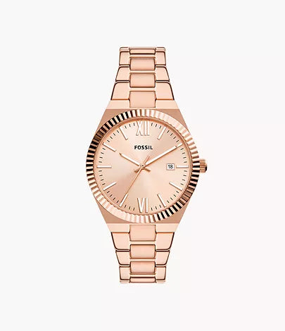 ES5258-Fossil Scarlette Three-Hand Date Rose Gold-Tone Stainless Steel Watch for Women - Shop Authentic watches(s) from Maybrands - for as low as ₦361500! 