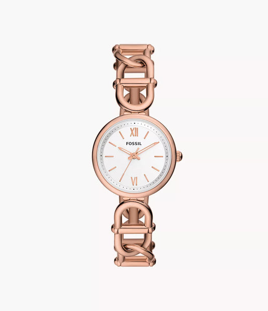 ES5273 - Fossil Carlie Three-Hand Rose Gold-Tone Stainless Steel Watch - Shop Authentic watches(s) from Maybrands - for as low as ₦197000! 
