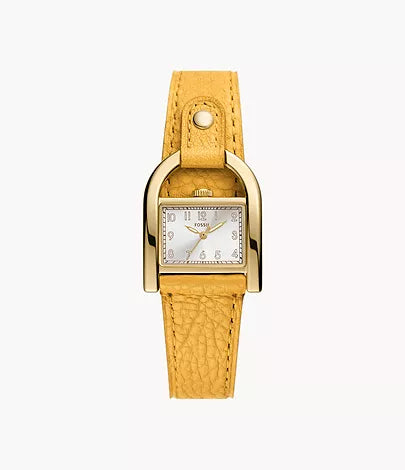 ES5281-Fossil Harwell Three-Hand Yellow LiteHide™ Leather Watch for Women - Shop Authentic watches(s) from Maybrands - for as low as ₦149500! 