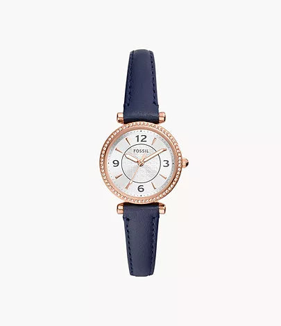 ES5295 - Fossil Carlie Three-Hand Navy LiteHide™ Leather Watch For Women - Shop Authentic Watches(s) from Maybrands - for as low as ₦224000! 