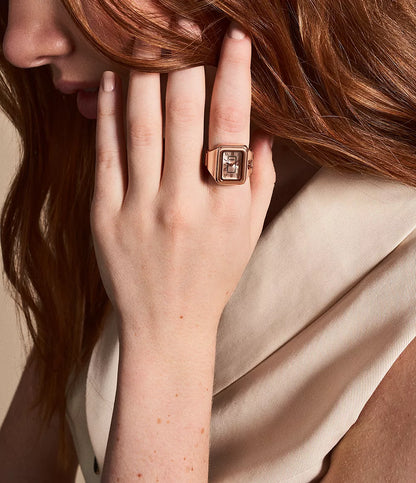 Raquel Watch Ring Two-Hand Rose Gold-Tone Stainless Steel ES5345 - Shop Authentic FOSWOMWAT(s) from Maybrands - for as low as ₦230000! 