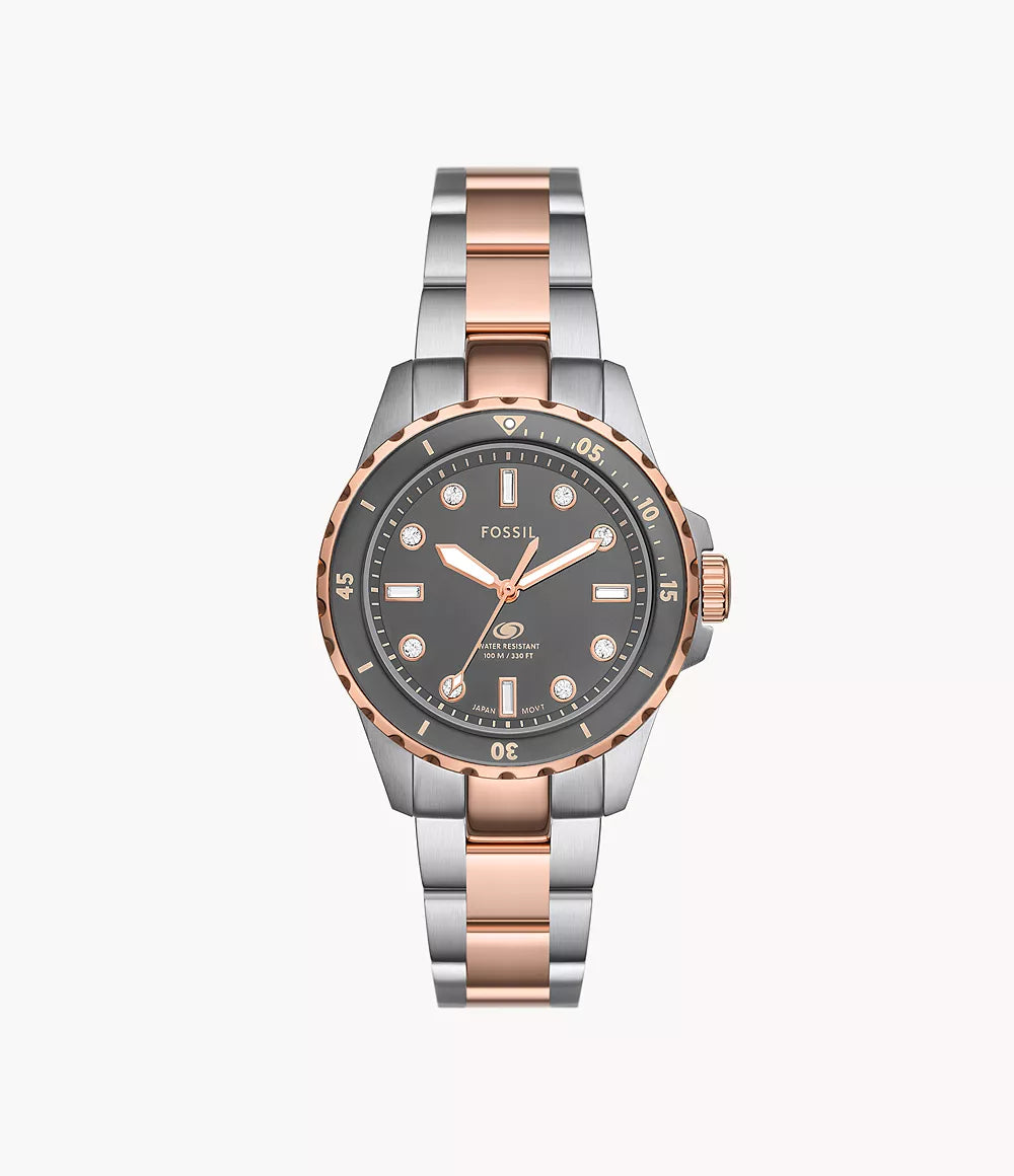 Fossil Blue Dive Three-Hand Two-Tone Stainless Steel Watch ES5348 - Shop Authentic Watches(s) from Maybrands - for as low as ₦380000! 