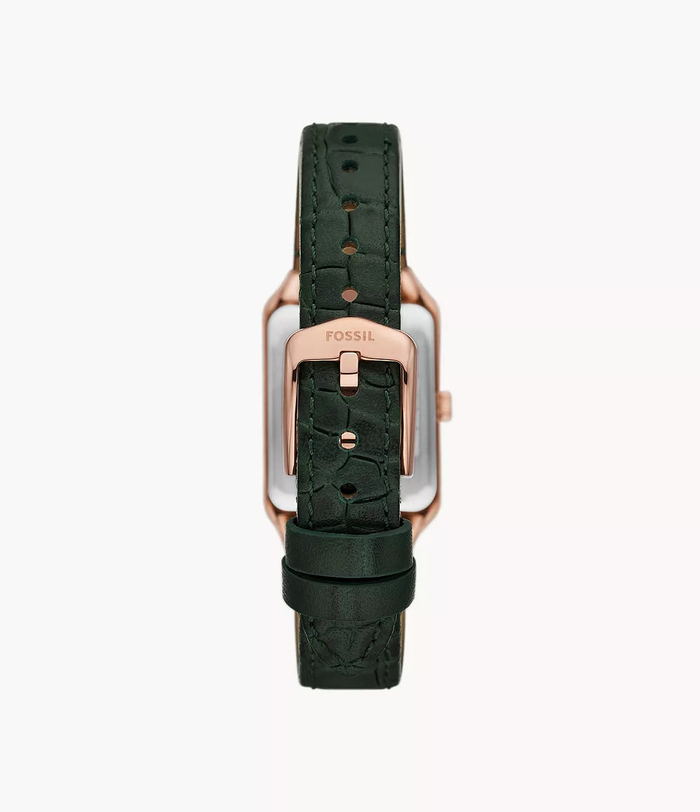 Fossil Raquel Three-Hand Date Green Croco LiteHide™ Leather Watch ES5366 - Shop Authentic Watches(s) from Maybrands - for as low as ₦304000! 