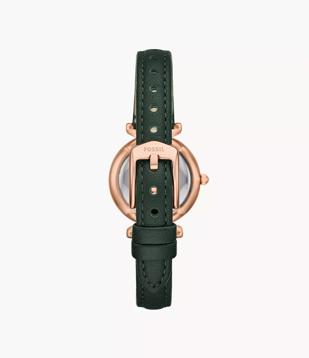 Carlie Three-Hand Green LiteHide™ Leather Watch ES5370 - Shop Authentic (s) from Maybrands - for as low as ₦242000! 