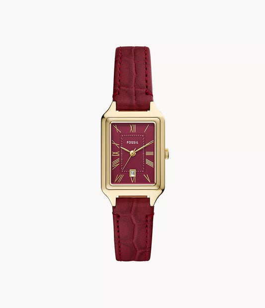 Raquel Three-Hand Date Red Croco Leather Watch ES5383 - Shop Authentic Watches(s) from Maybrands - for as low as ₦317000! 