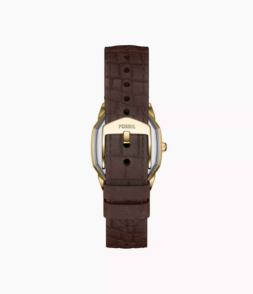 Harlow Three-Hand Brown Croco Leather Watch ES5426 - Shop Authentic FOSWOMWAT(s) from Maybrands - for as low as ₦247500! 