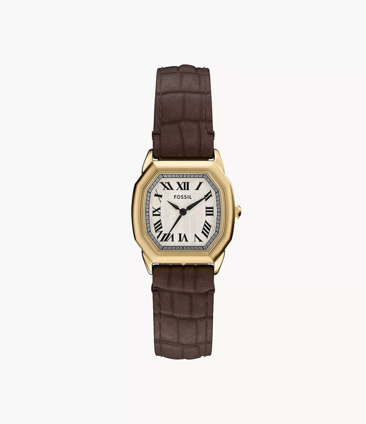 Harlow Three-Hand Brown Croco Leather Watch ES5426 - Shop Authentic FOSWOMWAT(s) from Maybrands - for as low as ₦247500! 