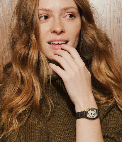 Harlow Three-Hand Brown Croco Leather Watch ES5426 - Shop Authentic FOSWOMWAT(s) from Maybrands - for as low as ₦247500! 