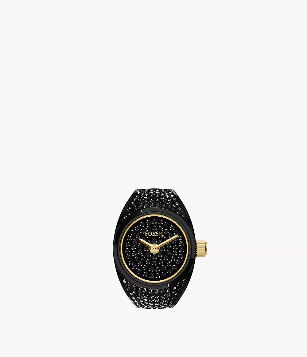 Watch Ring Two-Hand Pavé Black Stainless Steel Watch ES5449 - Shop Authentic FOSWOMWAT(s) from Maybrands - for as low as ₦395500! 