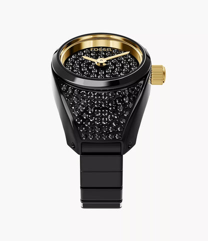 Watch Ring Two-Hand Pavé Black Stainless Steel Watch ES5449 - Shop Authentic FOSWOMWAT(s) from Maybrands - for as low as ₦395500! 