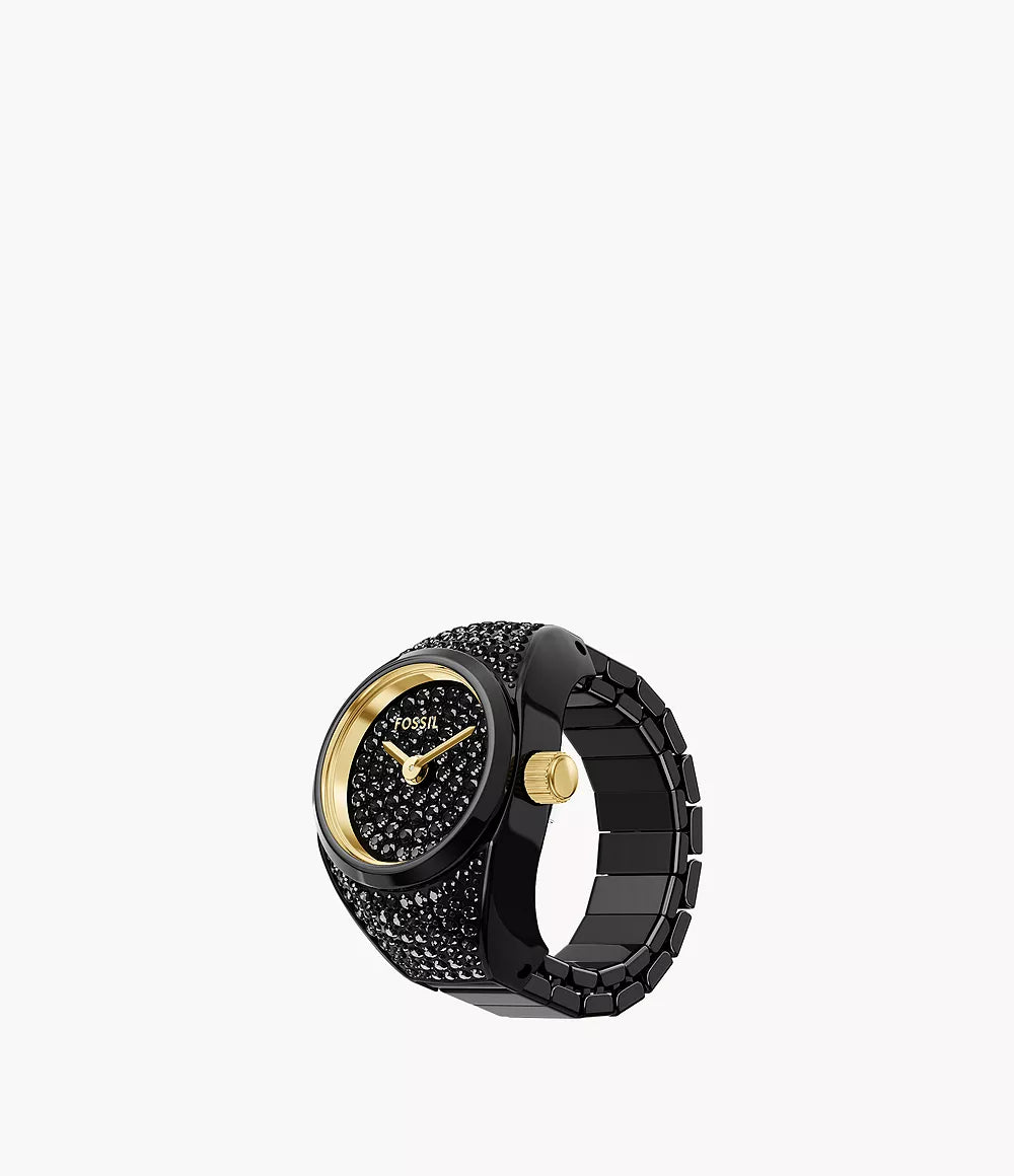 Watch Ring Two-Hand Pavé Black Stainless Steel Watch ES5449 - Shop Authentic FOSWOMWAT(s) from Maybrands - for as low as ₦395500! 