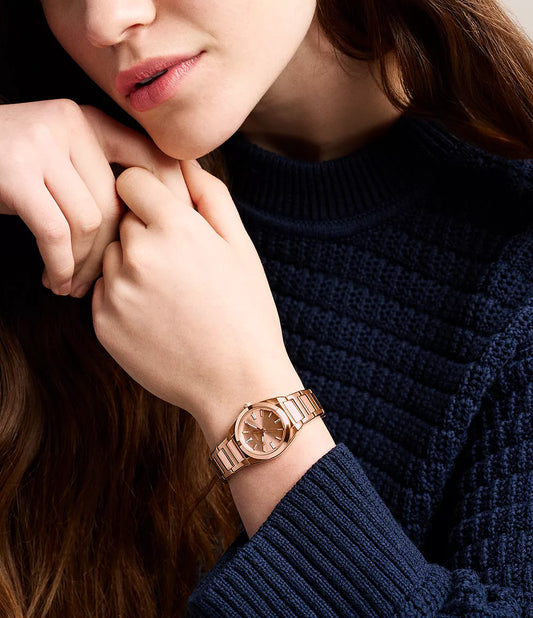 Everett 27mm Three-Hand Rose Gold-Tone Stainless Steel Watch ES5491 - Shop Authentic FOSWOMWAT(s) from Maybrands - for as low as ₦388500! 