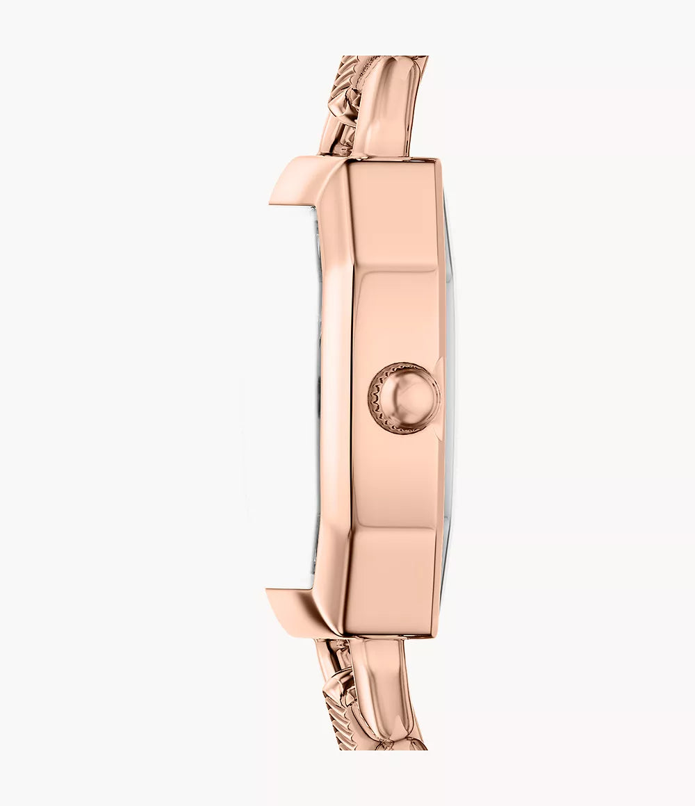 Harlow 22mm Three-Hand Green Leather and Rose Gold-Tone Stainless Steel Watch ES5498 - Shop Authentic FOSWOMWAT(s) from Maybrands - for as low as ₦330000! 