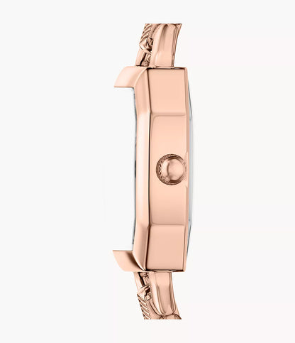 Harlow 22mm Three-Hand Green Leather and Rose Gold-Tone Stainless Steel Watch ES5498 - Shop Authentic FOSWOMWAT(s) from Maybrands - for as low as ₦330000! 