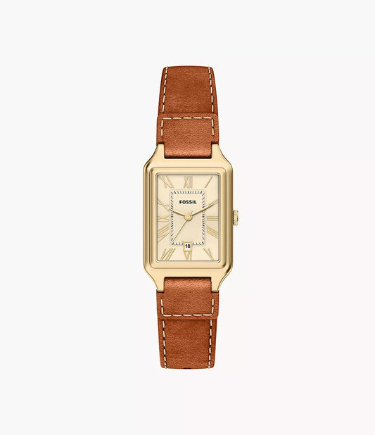 Raquel 23mm Three-Hand Date Medium Brown Leather Watch ES5504 - Shop Authentic FOSWOMWAT(s) from Maybrands - for as low as ₦330000! 