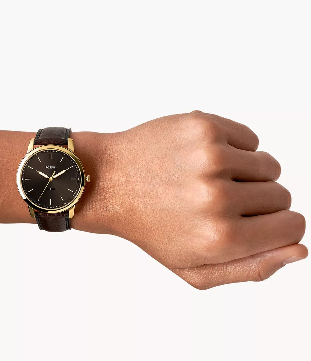 FS5756 - Fossil The Minimalist Three-Hand Brown Leather Watch - Shop Authentic Watches(s) from Maybrands - for as low as ₦172000! 
