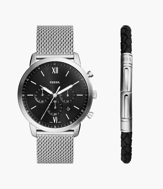 FS6021SET - Fossil Neutra Chronograph Stainless Steel Mesh Watch and Bracelet Box Set - Shop Authentic Watches(s) from Maybrands - for as low as ₦449000! 