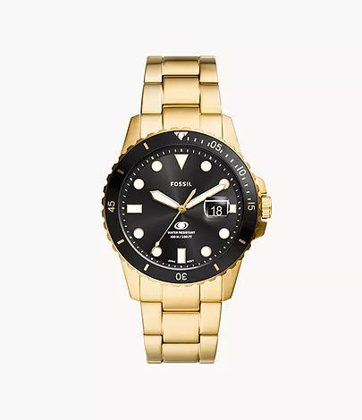 FS6035 - Fossil Blue Dive Three-Hand Date Gold-Tone Stainless Steel Watch - Shop Authentic watches(s) from Maybrands - for as low as ₦283000! 