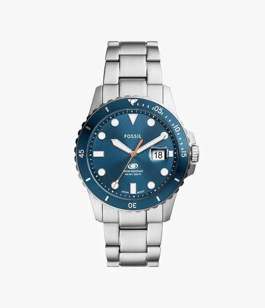 FS6050 - Fossil Blue Dive Three-Hand Date Stainless Steel Watch - Shop Authentic watches(s) from Maybrands - for as low as ₦221500! 