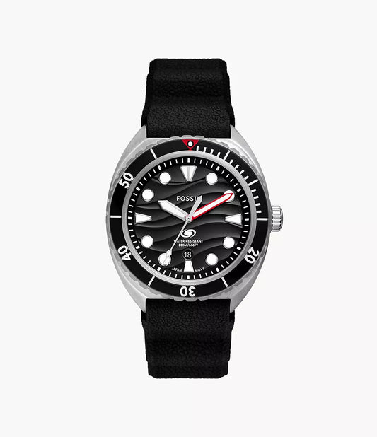 FS6062 - Fossil Breaker Three-Hand Date Black Silicone Watch - Shop Authentic Watches(s) from Maybrands - for as low as ₦414500! 