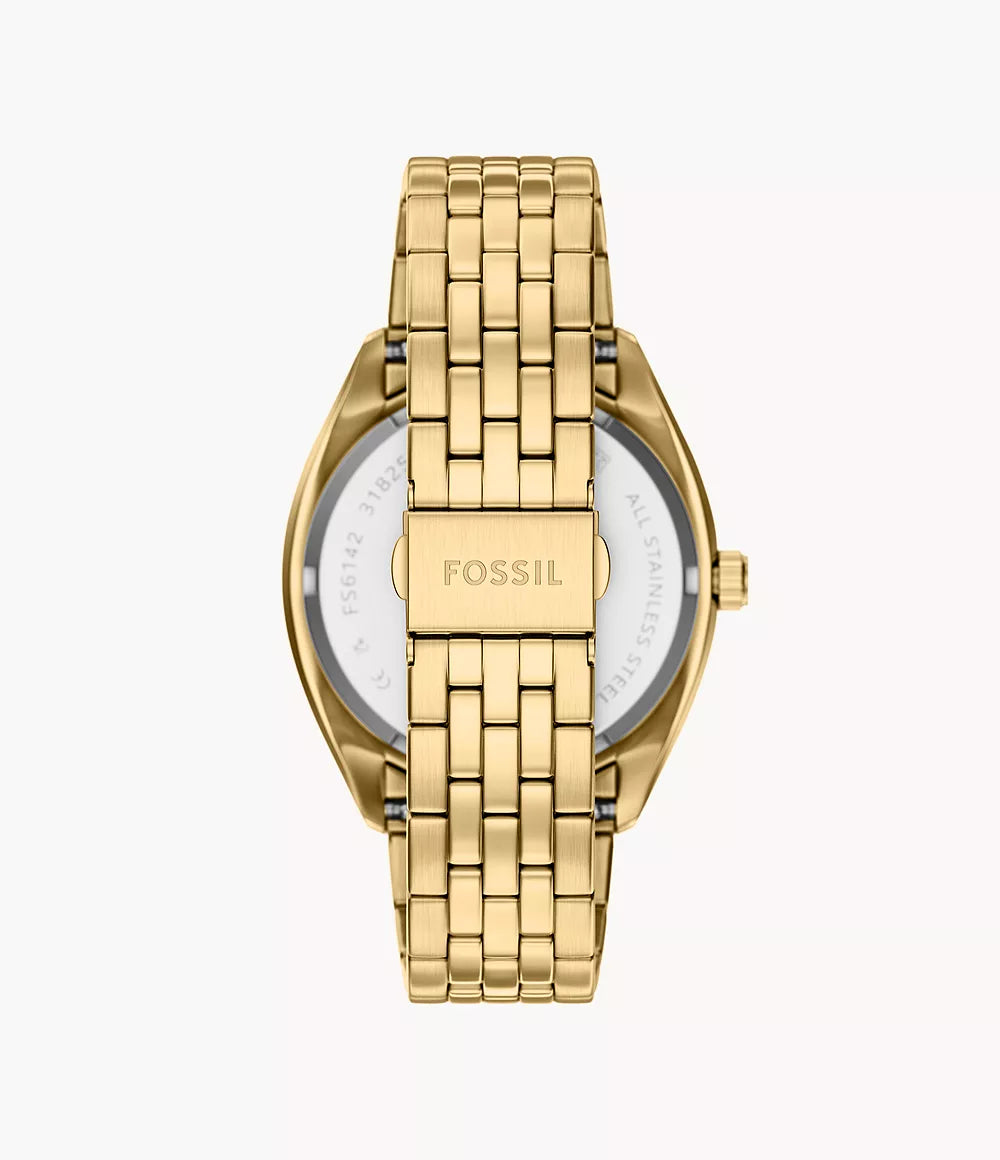 Fs6142 Campbell Three-Hand Day-Date Gold-Tone Stainless Steel Watch FS6142 ...