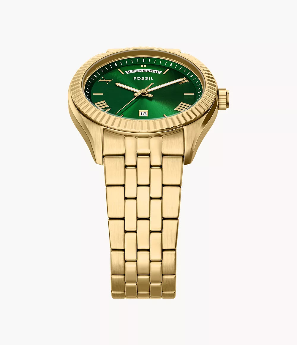Campbell Three-Hand Day-Date Gold-Tone Stainless Steel Watch FS6142 - Shop Authentic FOSMENWAT(s) from Maybrands - for as low as ₦279500! 