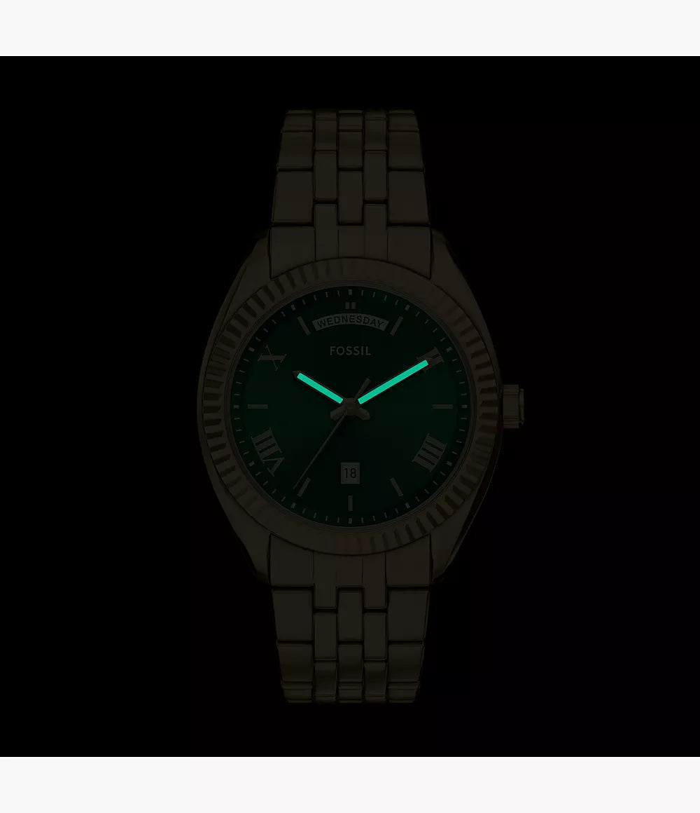 Campbell Three-Hand Day-Date Gold-Tone Stainless Steel Watch FS6142 - Shop Authentic FOSMENWAT(s) from Maybrands - for as low as ₦279500! 