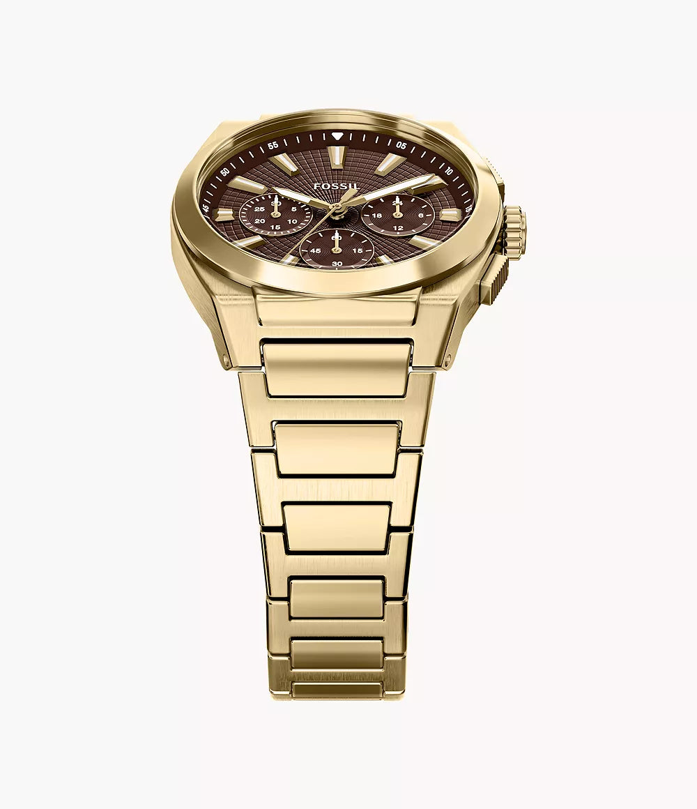 Everett 44mm Chronograph Gold-Tone Stainless Steel Watch FS6184 - Shop Authentic FOSMENWAT(s) from Maybrands - for as low as ₦466500! 
