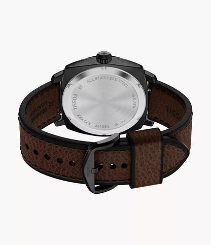 Machine 41mm Three-Hand Date Brown Leather Watch FS6187 - Shop Authentic FOSMENWAT(s) from Maybrands - for as low as ₦369000! 