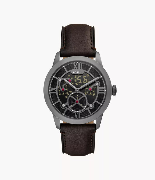Townsman Big Tic 42mm Gunmetal Brown Leather Watch FS6191 - Shop Authentic FOSMENWAT(s) from Maybrands - for as low as ₦408000! 