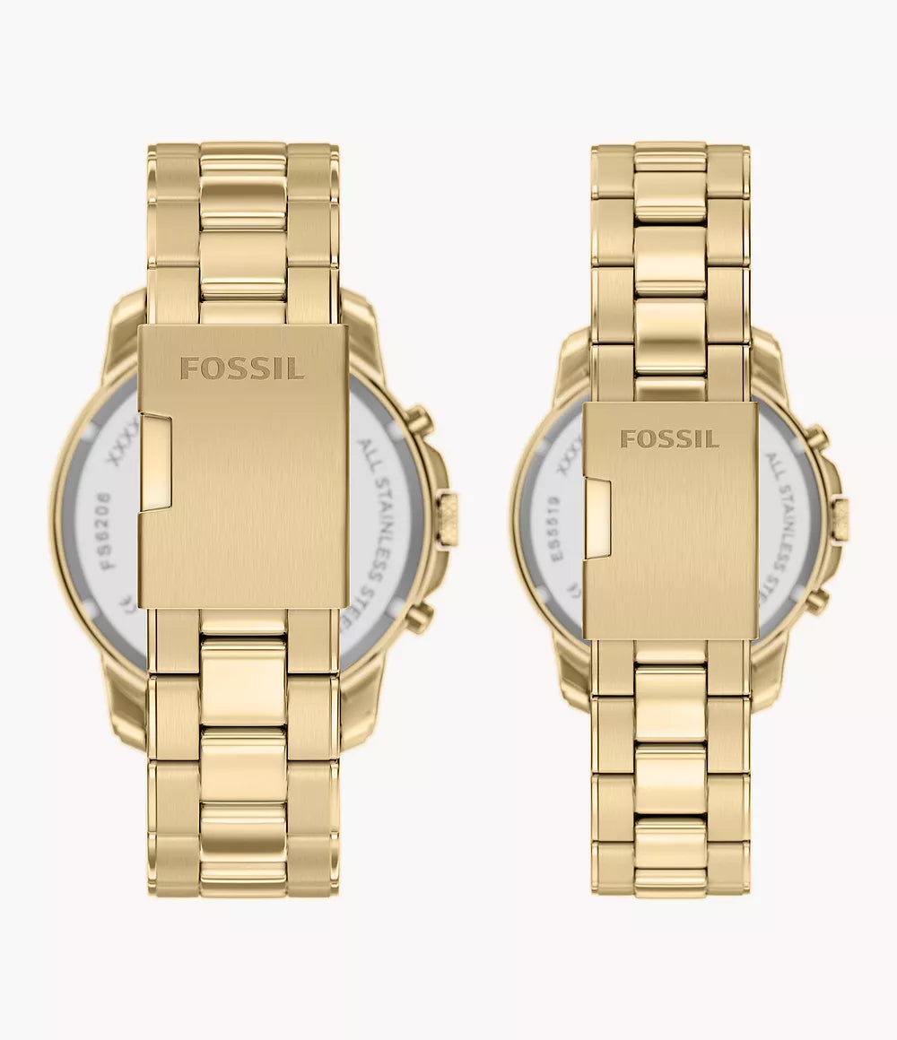 Grant 44mm Chronograph Gold-Tone Stainless Steel Watch Set FS6201SET - Shop Authentic FOSMENSET(s) from Maybrands - for as low as ₦798500! 