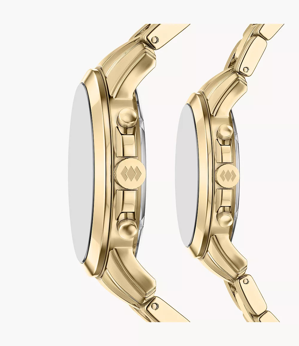 Grant 44mm Chronograph Gold-Tone Stainless Steel Watch Set FS6201SET - Shop Authentic FOSMENSET(s) from Maybrands - for as low as ₦798500! 