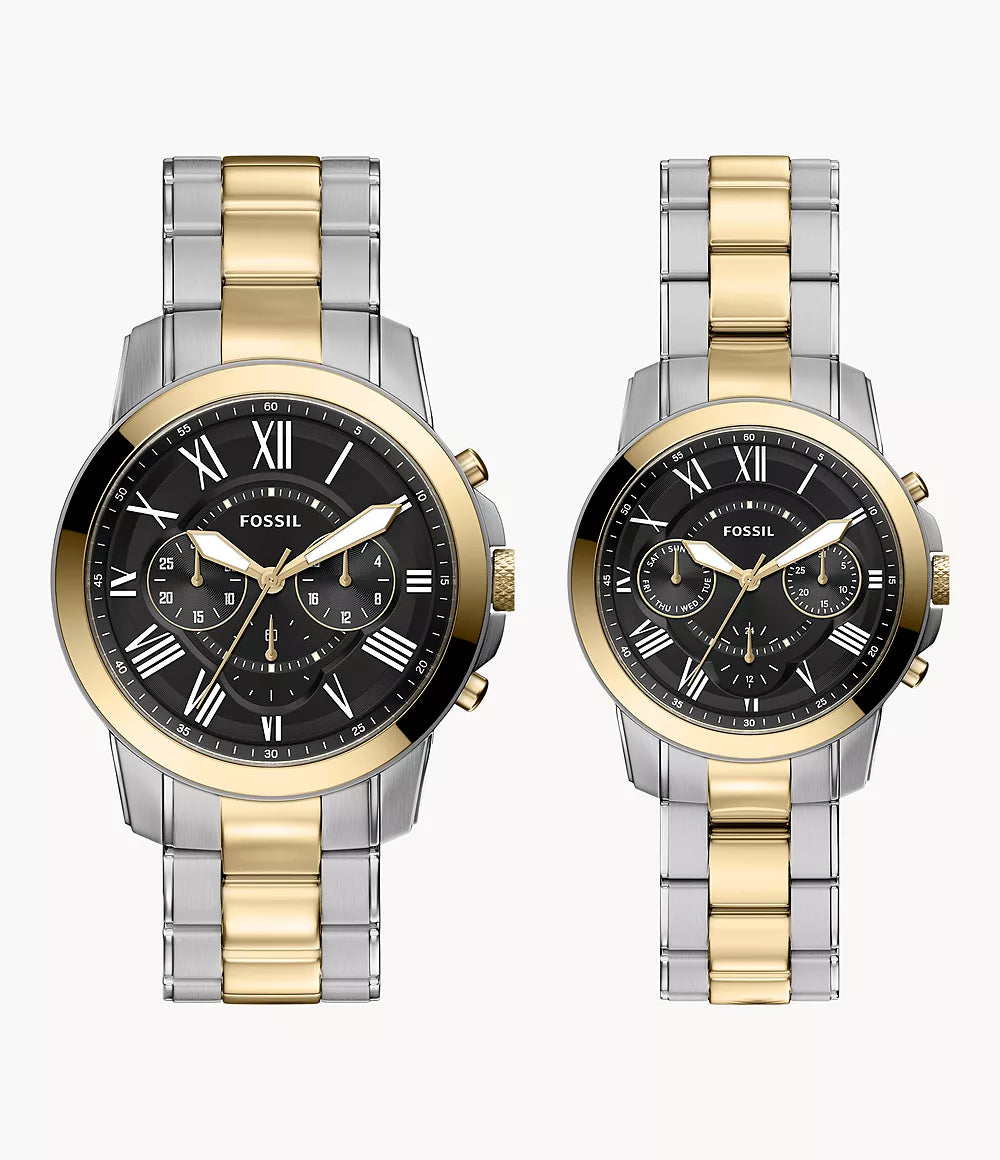 Grant 44mm Chronograph Two-Tone Stainless Steel Watch Set FS6202SET - Shop Authentic FOSMENSET(s) from Maybrands - for as low as ₦798500! 