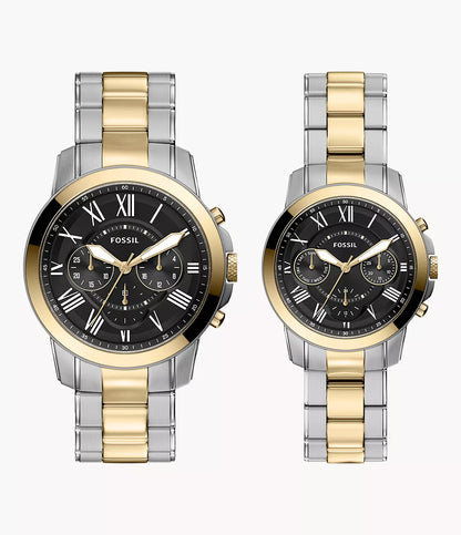Grant 44mm Chronograph Two-Tone Stainless Steel Watch Set FS6202SET - Shop Authentic FOSMENSET(s) from Maybrands - for as low as ₦798500! 
