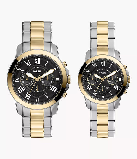 Grant 44mm Chronograph Two-Tone Stainless Steel Watch Set FS6202SET - Shop Authentic FOSMENSET(s) from Maybrands - for as low as ₦798500! 