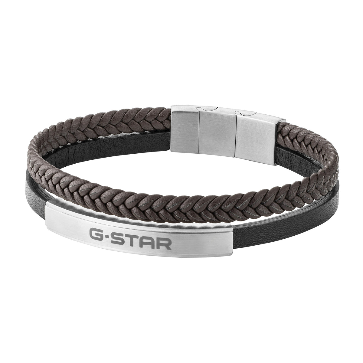 G-Star Tether02P Silver and Black Leather Bracelet GSJ.109.02 - Shop Authentic GSTMENBRA(s) from Maybrands - for as low as ₦82500! 