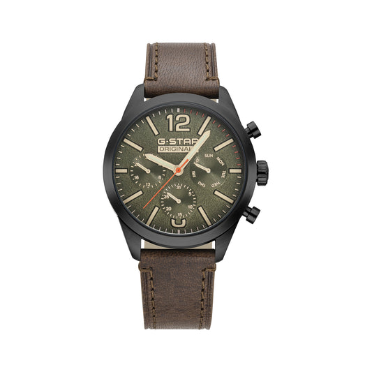 G-STAR Originals Olive Green Dial Brown Leather Watch GSW.504.03 - Shop Authentic GSTMENWAT(s) from Maybrands - for as low as ₦207500! 