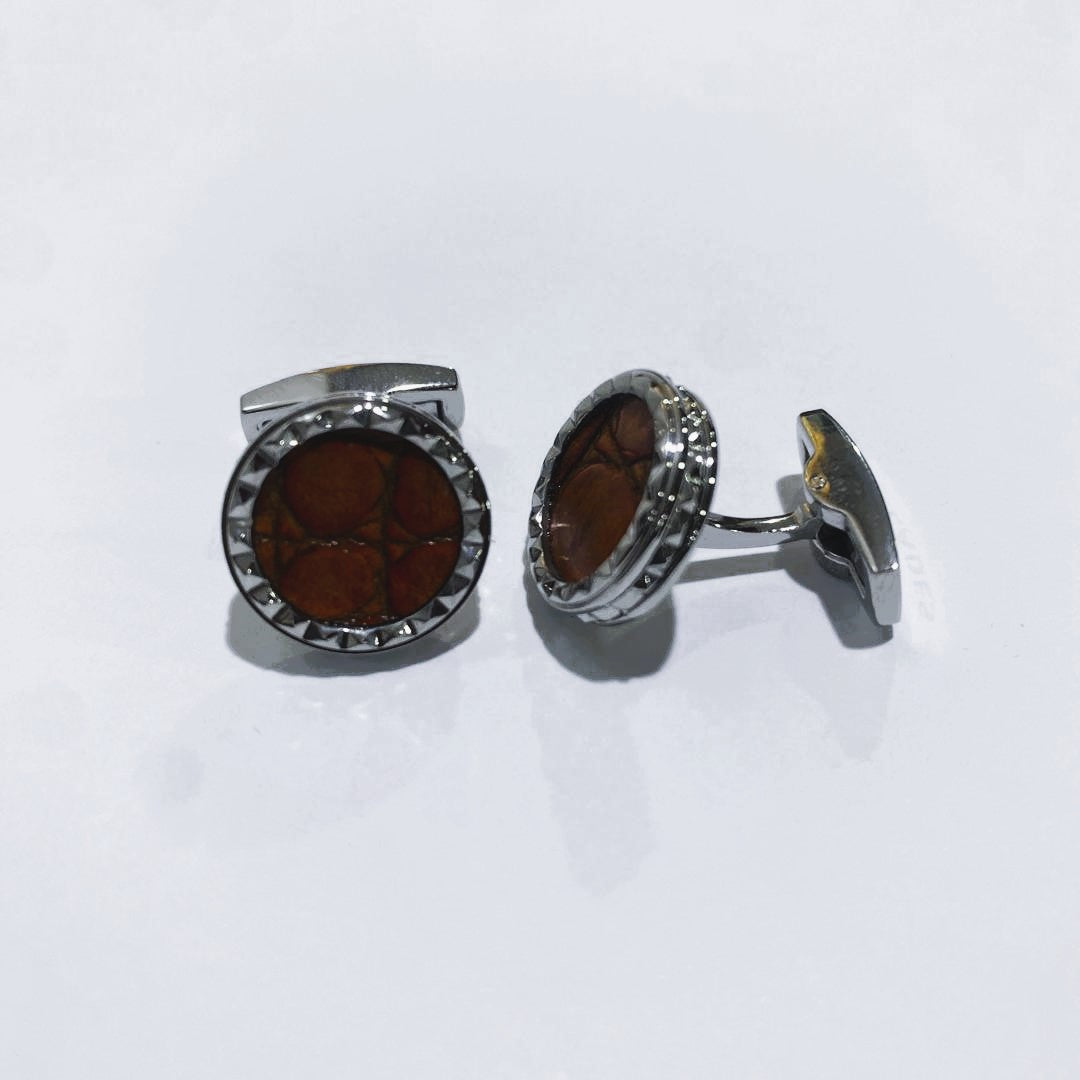 Zaedes Voyage Cognac Croc Cufflink ZCU07144 - Shop Authentic Jewelry(s) from Maybrands - for as low as ₦78500! 