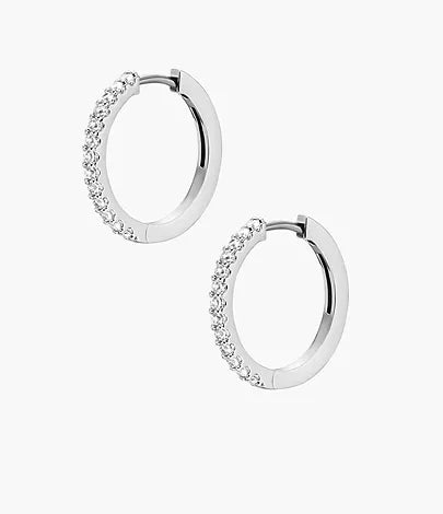 JA7234040 - Fossil Ellis All Stacked Up Silver-Tone Brass Hoop Earrings For Women - Shop Authentic Earrings(s) from Maybrands - for as low as ₦95500! 