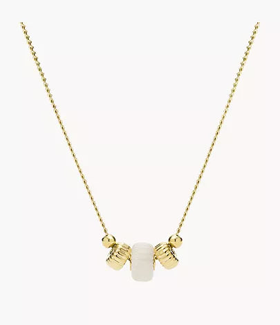 JF03952710-Fossil Georgia Vintage Heritage Mother-of-Pearl Stainless Steel Chain Necklace for Women - Shop Authentic necklaces(s) from Maybrands - for as low as ₦47500! 