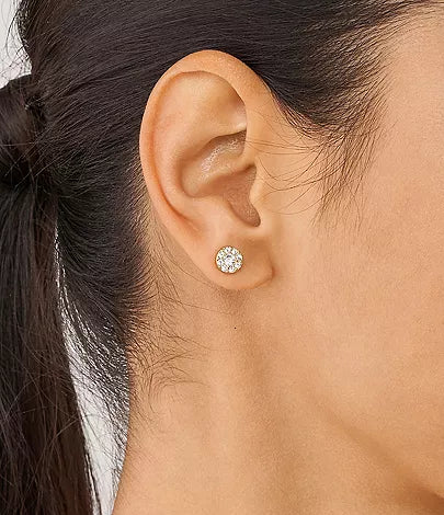 JF04375710 - Fossil Sadie All Stacked Up Gold-Tone Stainless Steel Stud Earrings For Women - Shop Authentic earrings(s) from Maybrands - for as low as ₦56000! 