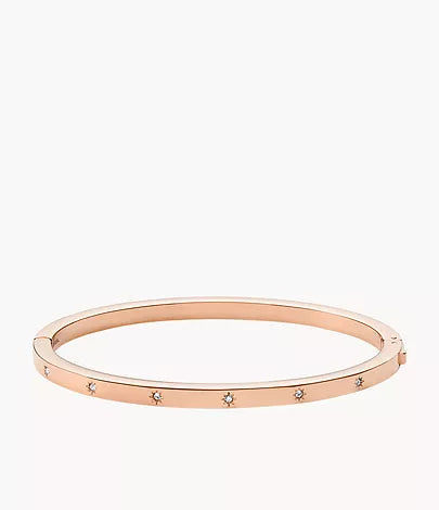 JF04394791 -Fossil Sadie Shine Bright Rose Gold-Tone Stainless Steel Bangle Bracelet For Women - Shop Authentic bracelet(s) from Maybrands - for as low as ₦93000! 