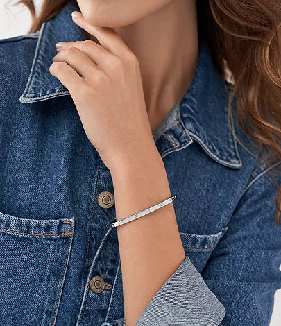 JF04420040 - Fossil Sadie Shine Bright Stainless Steel Bangle Bracelet For Women - Shop Authentic bracelet(s) from Maybrands - for as low as ₦93000! 