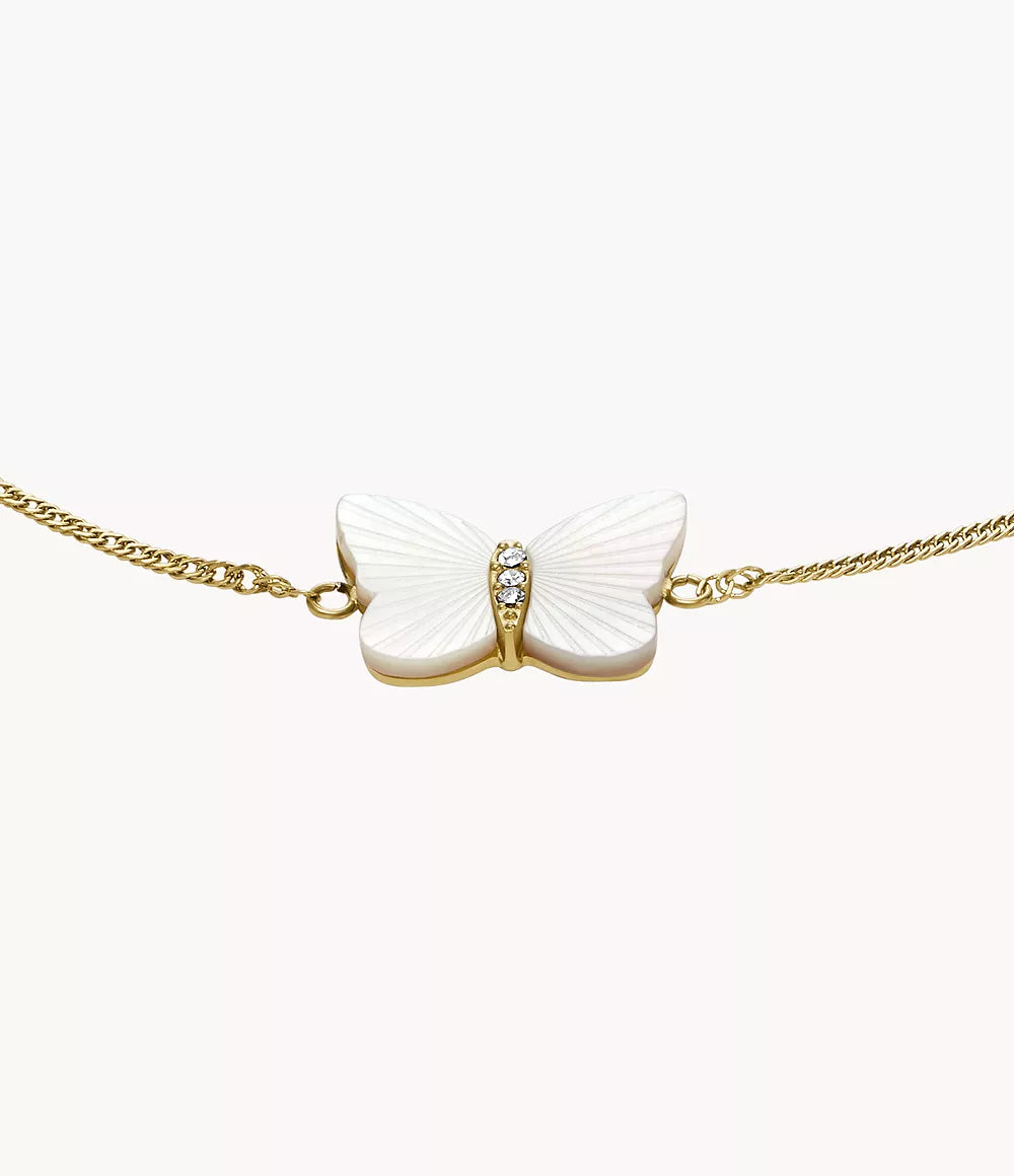 Fossil Sutton Radiant Wings White Mother-of-Pearl Butterfly Chain Bracelet JF04425710 - Shop Authentic bracelets(s) from Maybrands - for as low as ₦113000! 