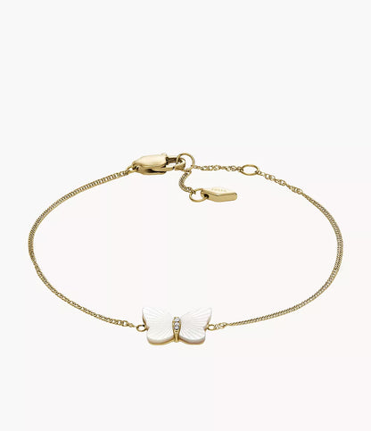 Fossil Sutton Radiant Wings White Mother-of-Pearl Butterfly Chain Bracelet JF04425710 - Shop Authentic bracelets(s) from Maybrands - for as low as ₦113000! 