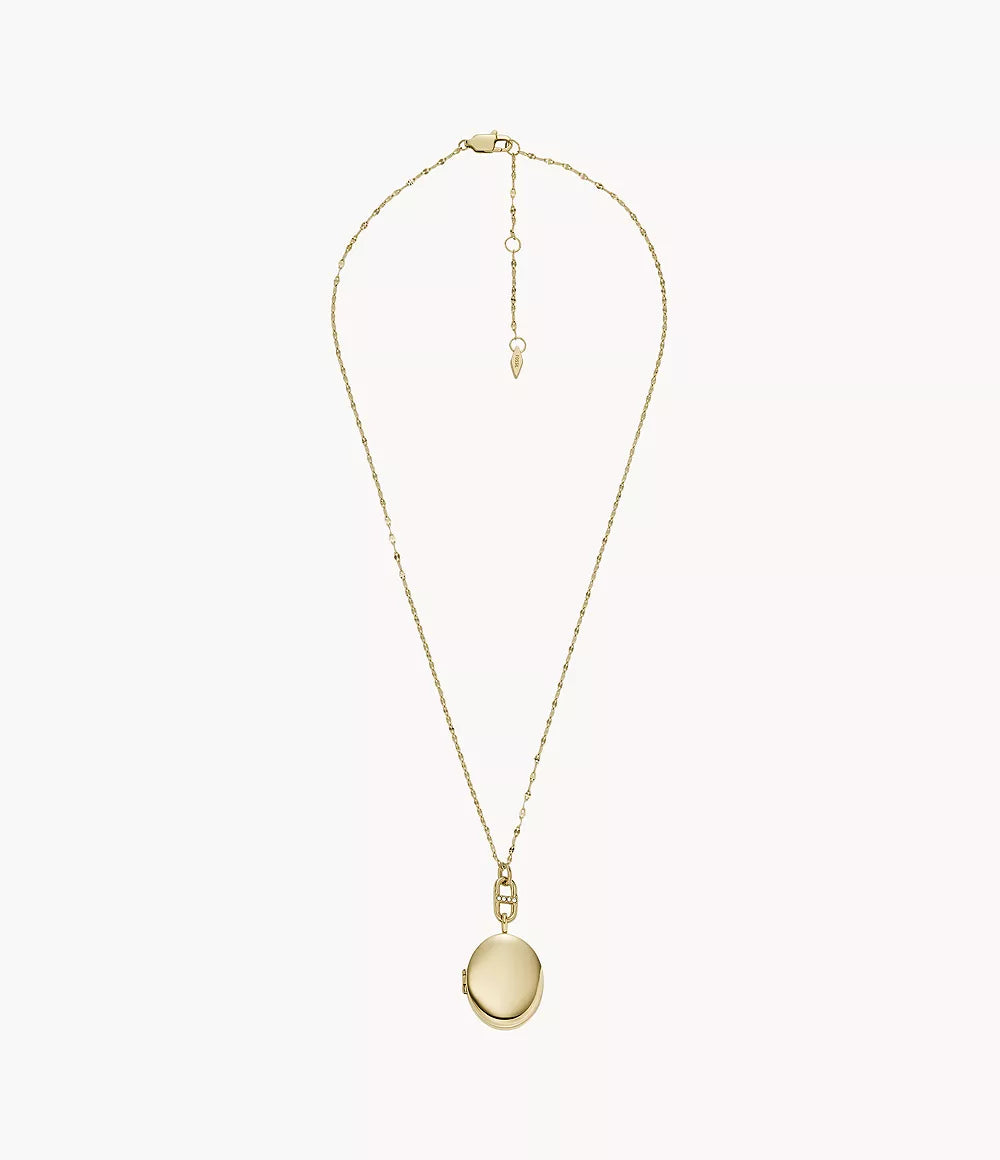 Fossil Heritage Locket Collection Gold-Tone Stainless Steel Chain Necklace JF04426710 - Shop Authentic necklaces(s) from Maybrands - for as low as ₦137000! 