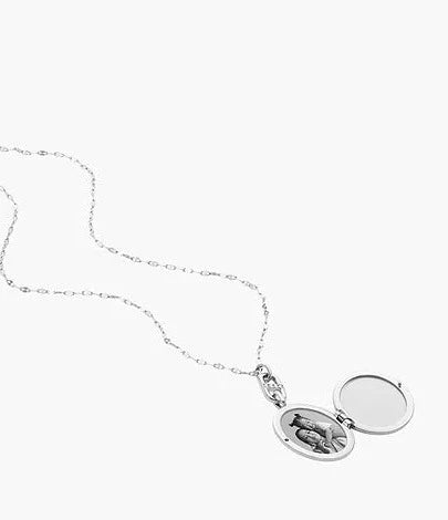 JF04427040 - Fossil Heritage Locket Collection Stainless Steel Chain  For Women - Shop Authentic necklace(s) from Maybrands - for as low as ₦137000! 