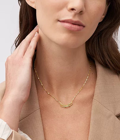 JF04523710 - Fossil Heritage D-Link Gold-Tone Stainless Steel Chain Necklace for women - Shop Authentic necklace(s) from Maybrands - for as low as ₦109500! 