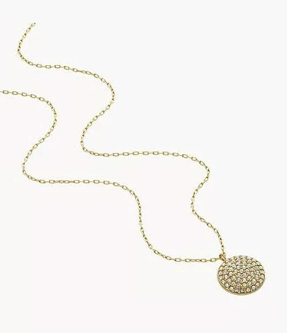 JF04544710 - Fossil Sadie Glitz Disc Gold-Tone Stainless Steel Chain Necklace For Women - Shop Authentic necklace(s) from Maybrands - for as low as ₦113000! 