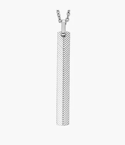 JF04564040-Fossil Harlow Linear Texture Stainless Steel Chain Necklace for Men - Shop Authentic necklaces(s) from Maybrands - for as low as ₦109500! 
